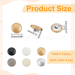 36 шт. двухцветные алюминиевые кнопки FIND-WR0011-57B