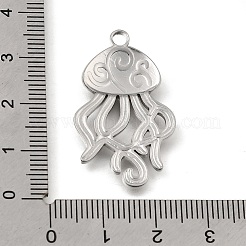 304ステンレスペンダント  エナメル  クラゲチャーム  ステンレス鋼色  ミックスカラー  33x20.5x3mm  穴：2.5mm&nbsp;STAS-N108-85P