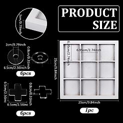 1шт. 9-х сеточная деревянная шахматная настольная игра в коробке&nbsp;DIY-FG0006-82