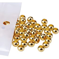 Золотые латунные бусины-проставки 6x4 м&nbsp;KK-PH0004-16G