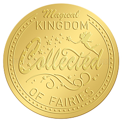 Adesivi autoadesivi in lamina d'oro in rilievo, adesivo decorazione medaglia, modello di fata, 50x50mm