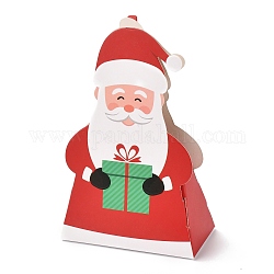 Weihnachten faltende geschenkboxen, Weihnachtsmann-Form, für Geschenke Süßigkeiten Kekse, Weihnachten themed Muster, 10x5x15.6 cm
