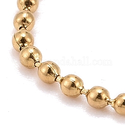 304 Edelstahl-Kugelkette Halsketten, golden, 15.94 Zoll (40.5 cm)