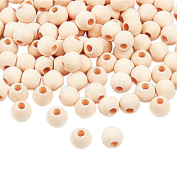 PandaHall Natural Wood Beads, 500 pcs 12mm Round Unfinished Wooden Ball Spacer Loose Beads for Macrame Garland Farmhouse Decor Bracelet Necklace Jewelry DIY Craft Making