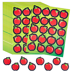 Olycraft 800 Uds (40 hojas) pegatinas con forma de manzanas pegatinas de manzanas rojas de 1.1 pulgadas para profesores pegatinas de recompensa de manzana para premios decoración del aula cuadernos guitarra patinetas decoración
