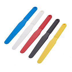 Olycraft Plastic Oil Painting Scraper Knife, Stirring Rods, Drawing Arts Tools, Mixed Color, 285x31x1.5~10.5mm, 5colors, 1pc/color, 5pcs/set
