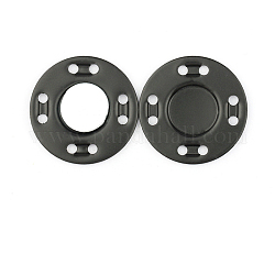 Железные магнитные кнопки магнитная застежка, плоско-круглые, для изготовления тканей и сумок, кофе, 2x0.3 см