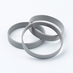 Braccialetti di braccialetti in silicone, bracciali cordone, grigio, 7-1/8 pollice (18 cm), 12x2mm