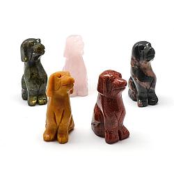 Mixed Stone Puppy Home Display Decorations, 3D Labrador Retriever Dog, 48~51x19~22x29~33mm
