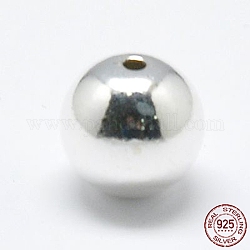 925 Sterling Silber Perlen, nahtlose Runde, Silber, 4 mm, Bohrung: 1~1.3 mm, ca. 208 Stk. / 20 g