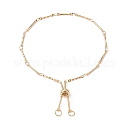 Realizzazione di braccialetti con catena a maglie con barra di ottone, braccialetto a scorrimento, adatto per i ciondoli del connettore, oro, 9-1/4 pollice (23.5 cm)