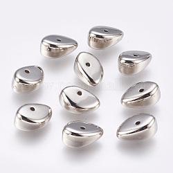 Ccb Kunststoff-Perlen, Tropfen, Platin Farbe, 15.5x10.5x7.5 mm, Bohrung: 1 mm