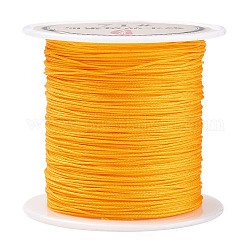 Chinesische Knotenschnur aus Nylon, Nylon-Schmuckschnur zur Schmuckherstellung, orange, 0.4 mm, ca. 28~30 m / Rolle