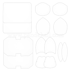 Chgcraft 10 шт. 5 стиля пластиковые пакеты для рукоделия швейные инструменты, инструмент для рисования пэчворк шаблон, для изготовления пакетов, прозрачные, 2шт / стиль