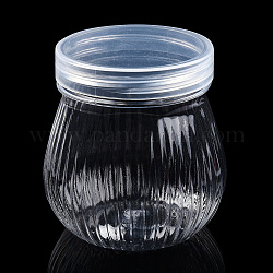 Recipientes de almacenamiento de abalorios de plástico, frascos de cuentas con tapa de rosca, forma de linterna, Claro, 6.75x7 cm, tamaño interno: 6.1x6.6 cm