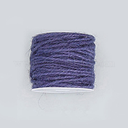 Cordón de yute, cuerda de yute, hilo de yute, para la fabricación de la joya, color de malva, 2mm, alrededor de 54.68 yarda (50 m) / rollo