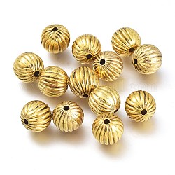 Ccb Kunststoff-Perlen, Runde, gewellten Wülsten, Antik Golden, 12 mm, Bohrung: 2 mm