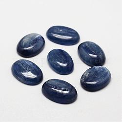 楕円形の天然藍晶石/シアン石/ジステンカボション  18x13x4~6mm