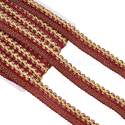 ポリエステル編組リボン  DIY工芸品  カーテン用  衣類  ソファの装飾  ファイヤーブリック  7/8インチ（23mm）  約13.12ヤード（12m）/カード