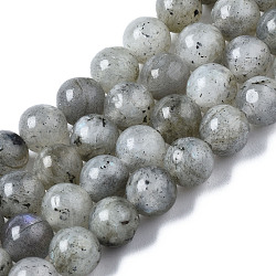 Chapelets de perles rondes en labradorite naturelle, 6.5mm, Trou: 1mm, Environ 63 pcs/chapelet, 15.5 pouce