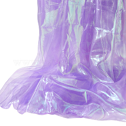 Fingerinspire 4 ярд фиолетовая лазерная градиентная ткань из органзы шириной 59 дюйма Волшебная радужная полиэфирная ткань переливающаяся марлевая ткань для свадебного платья, одежда для выступлений, вечеринка фон, diy принадлежности