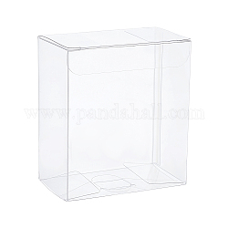 Boîte pvc transparent benecreat, boîte-cadeau de friandises, pour la boîte d'emballage de douche de bébé de noce, rectangle, clair, 4.2x7.3x8.3 cm
