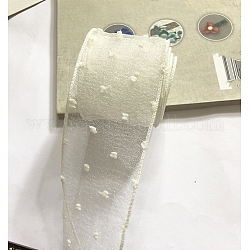 Ruban seersucker, pour noeud papillon, coudre des accessoires de barrette à cheveux, blanc crème, 2 pouce (50 mm), environ 27.34 yards (25 m)/sac