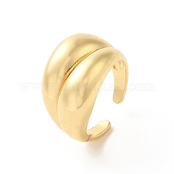 Латунные открытые кольца манжеты, реальный 18k позолоченный, внутренний диаметр: 18 мм
