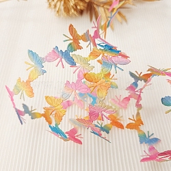Cintas de encaje de mariposa de poliéster de color arcoíris de 25 yarda, adorno de cinta de mariposa, Accesorios de la ropa, embalaje de regalo, colorido, 3/4 pulgada (20 mm)