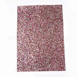 A4 glitter pu leder stoff, glänzende Pailletten, für DIY, Farbig, 30.5x21.2x0.08~0.1 cm