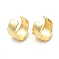 Ohrringe mit gedrehten Manschetten aus Messing, echtes 16k vergoldet, 12x13x9 mm