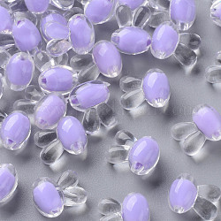 Perles en acrylique transparente, Perle en bourrelet, lapin, lilas, 15.5x12x9.5mm, Trou: 2mm, environ 480 pcs/500 g