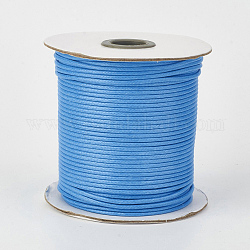 Umweltfreundliche koreanische gewachste Polyesterschnur, Deep-Sky-blau, 0.8 mm, ca. 174.97 Yard (160m)/Rolle