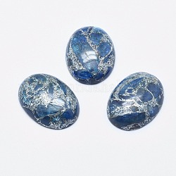 Кианит / цианит / дистен кабошоны, с серебряной линией, овальные, 25x18~19x6~8 мм