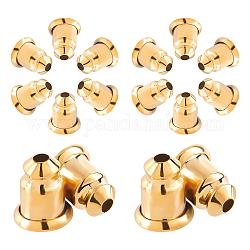 Creatcabin 8 Paar Messing-Ohrringe/Ohrringe, langlebig plattiert, echtes 18k vergoldet, 6x5 mm, Bohrung: 1 mm, 8 Paar