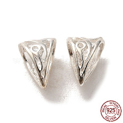 925 moschettone in argento sterling sulle barre, argento, 7x5x5mm, Foro: 6x3.5 mm