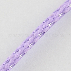 韓国のワックスポリエステルコード  絹糸で  ライラック  1.5mm  約185ヤード/ロール