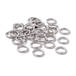 304 Edelstahl Ringe springen, offene Ringe springen, Runde, Edelstahl Farbe, 10x1.4 mm, Innendurchmesser: 7.4 mm