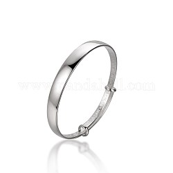Adjustable Brass Expandable Bangles, for Mother's Day, Platinum