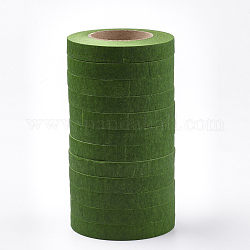 Rouleau de papier froissé, pour la décoration de fête, verte, 12mm, environ 30 yards / rouleau, 12 rouleaux / groupe