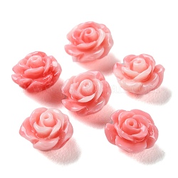 Perles teintes en coquillage synthétique, fleur, rose brumeuse, 6~7x7x4~5mm, Trou: 1mm