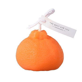 Paraffin Candles, Orange Shaped Smokeless Candles, Decorations for Wedding, Party and Christmas, Orange, 41x51x48mm