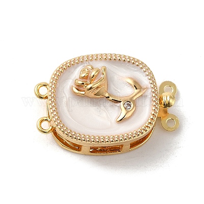 Покрытие стойки латунь микро паве прозрачный кубический цирконий застежки коробки KK-E084-15G-1