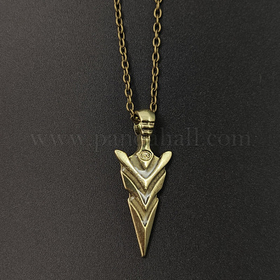 Wholesale Alloy Arrow Pendant Necklace With Luminaries Stone Pandahall Com