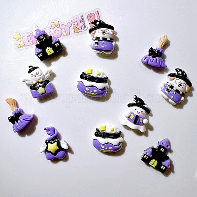 Кабошоны из непрозрачной смолы на Хэллоуин KY-P022-01M-1