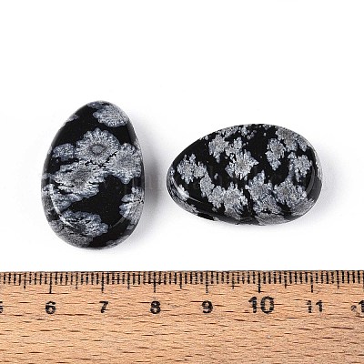 Естественно снежинка обсидиана подвески G-N349-08B-1