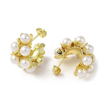 Латунь серьги EJEW-D109-07G-1