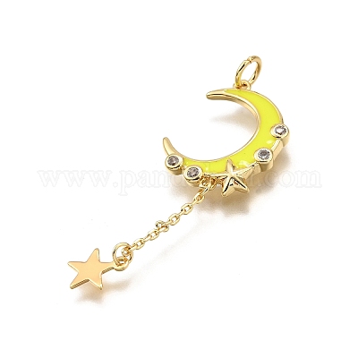 Латунные микро проложить кубического циркония подвески KK-K401-29G-02-1