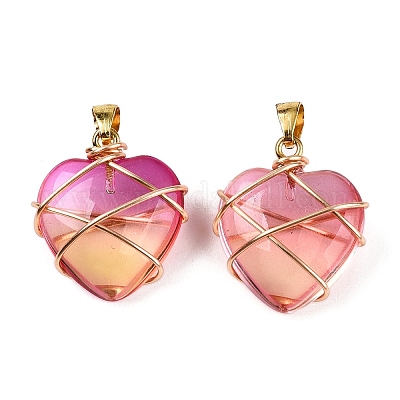 Подвески lampwork GLAA-T023-05H-1