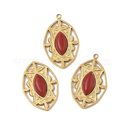 Подвески из натурального сердолика (окрашенные и нагретые) STAS-P380-18G-01-1